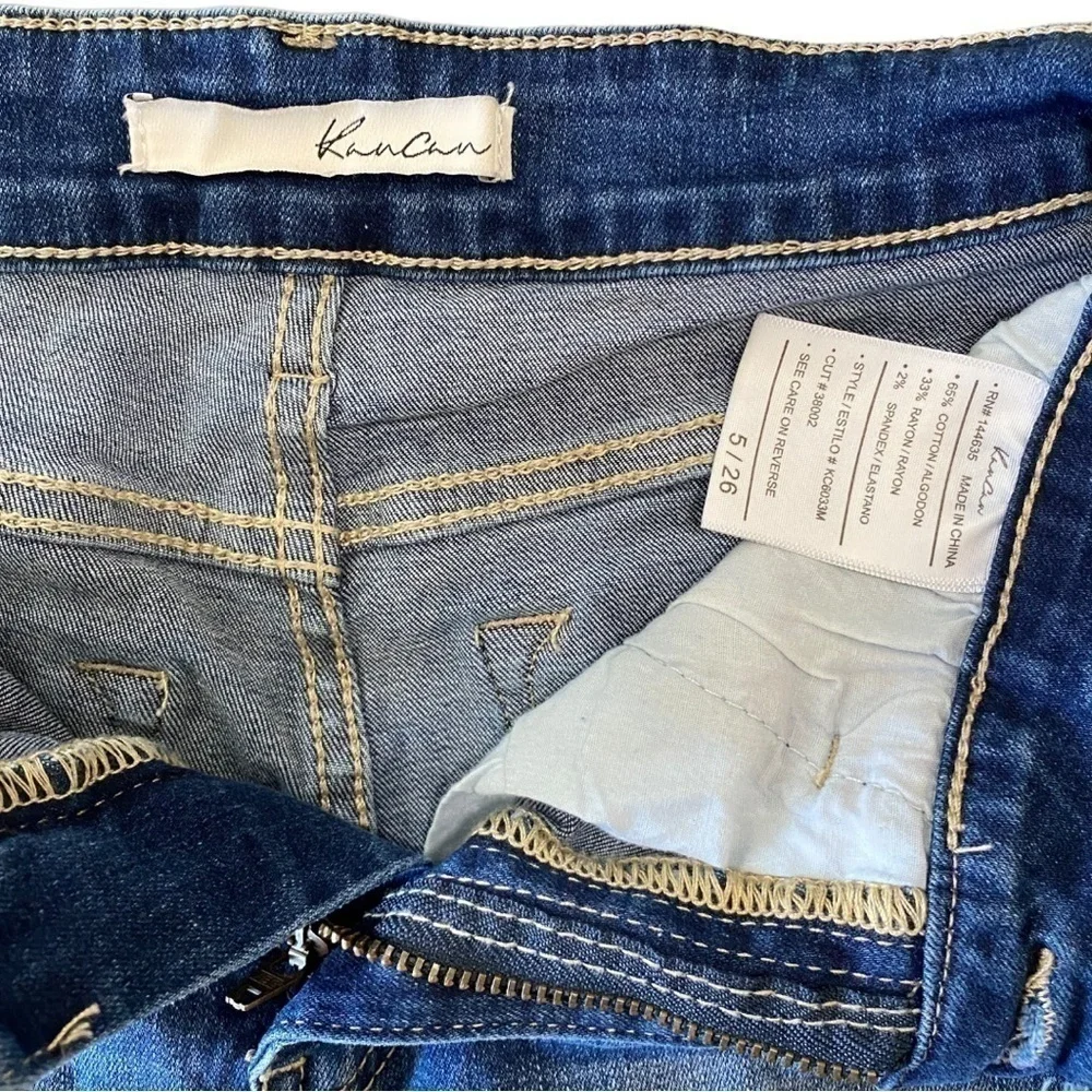 Kancan Womens Jean Shorts Size 5 Cutoff Distressed Denim - Picture 5 of 8